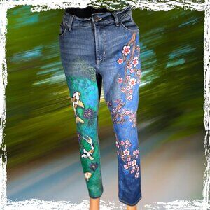 Koi painted jeans
